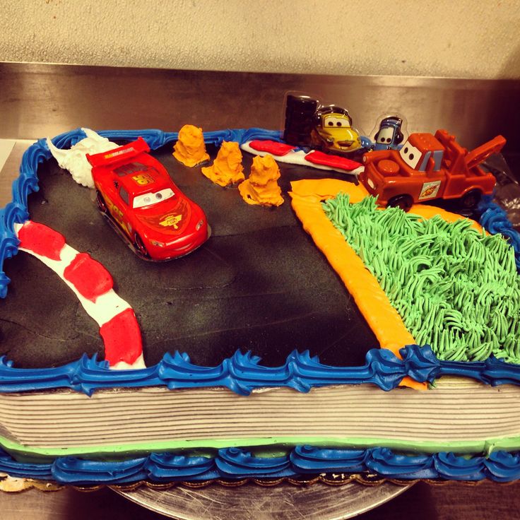 Race Car Sheet Cake