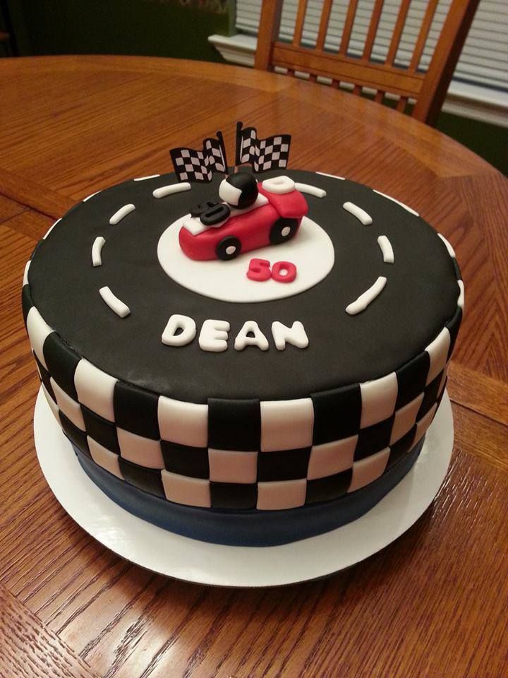 Race Car Track Birthday Cake