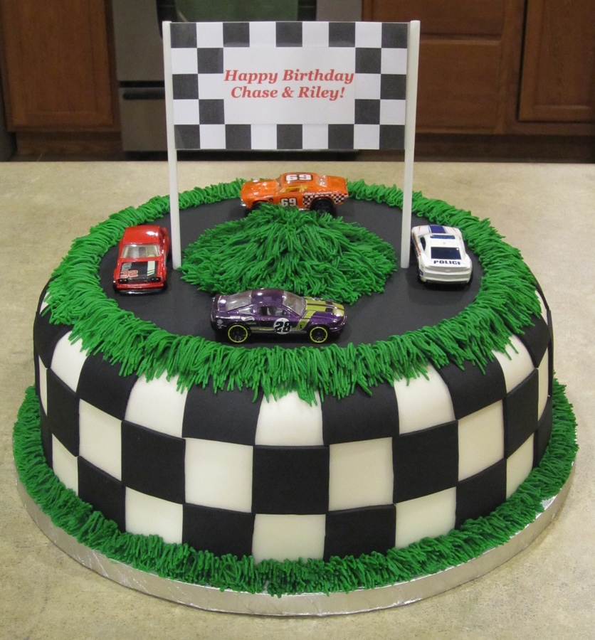 Race Car Track Birthday Cake