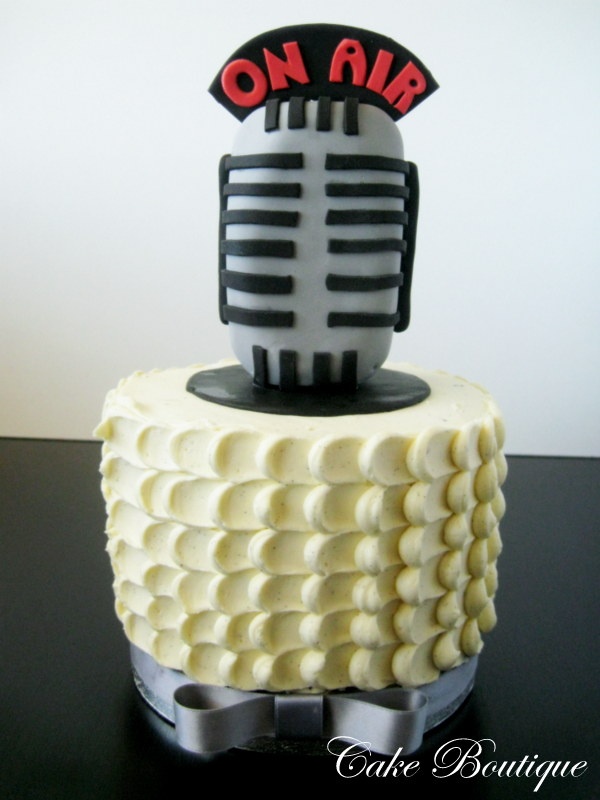 Radio Microphone Birthday Cake