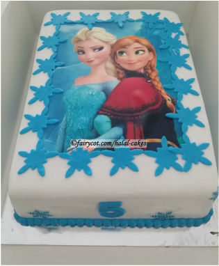 Rectangle Cake Frozen Characters
