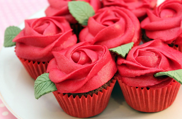 Red Rose Cupcake Red Rose Cupcake