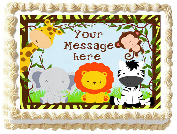 Safari Jungle Animal Edible Cake Decorations Safari Jungle Animal Edible Cake Decorations