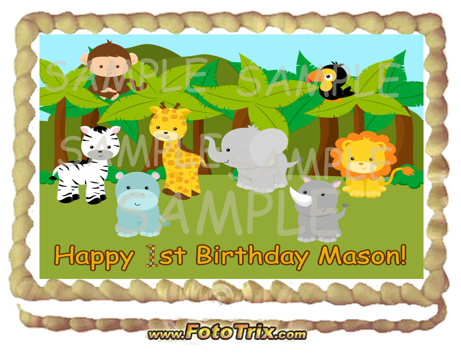 9 Photos of Jungle Theme Cakes 1 4 Sheet 9 Photos of Jungle Theme Cakes 1 4 Sheet