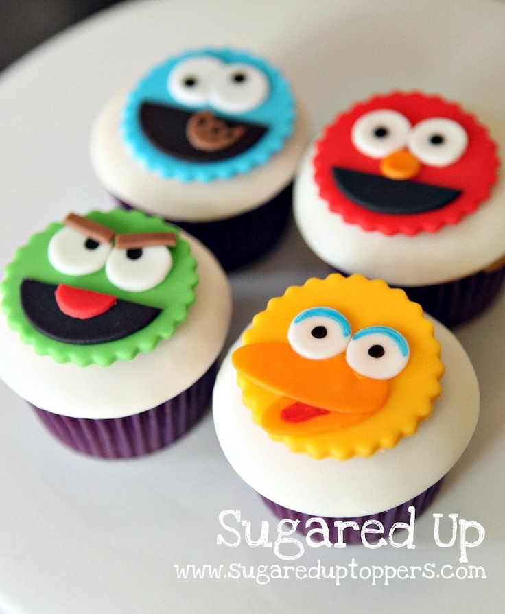 Sesame Street Fondant Cupcake Toppers