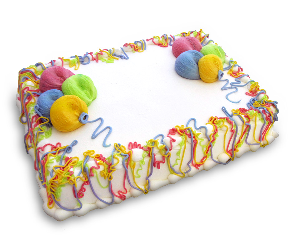 Sheet Cakes with Balloons