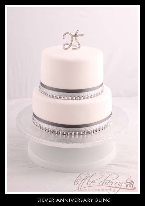 Silver Anniversary Cake Ideas