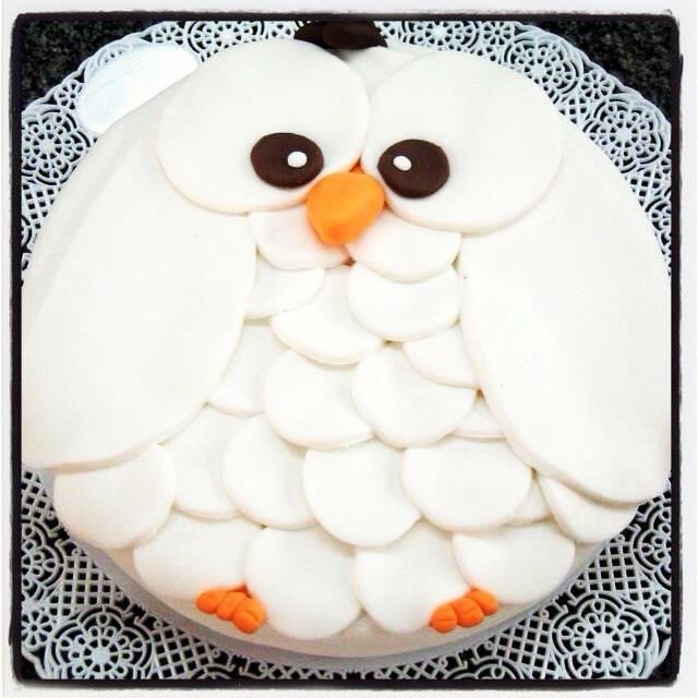 Snowy Owl Cake