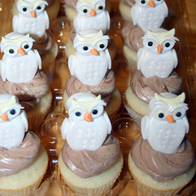 Snowy Owl Cupcakes