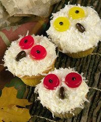 Snowy Owl Cupcakes