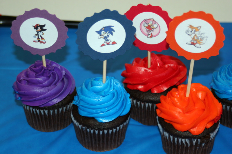 Sonic the Hedgehog Cupcake Toppers Printable