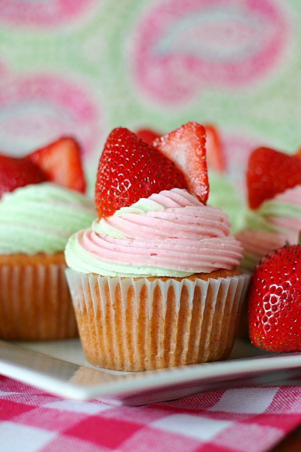 Strawberry Key Lime Cupcake