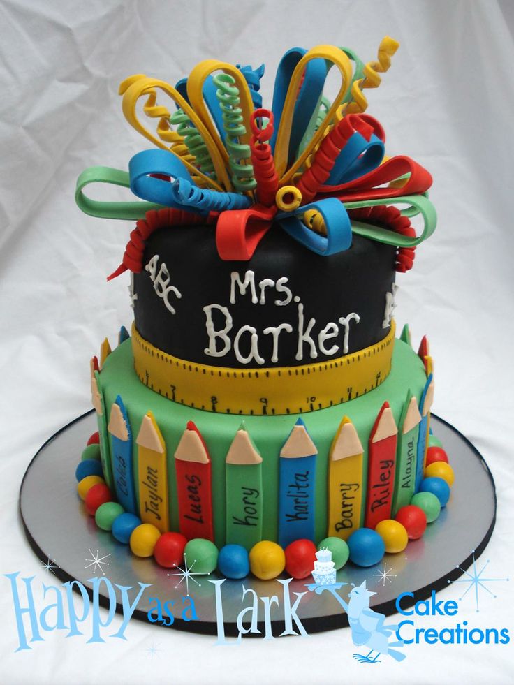 Teacher Appreciation Crayon Cake