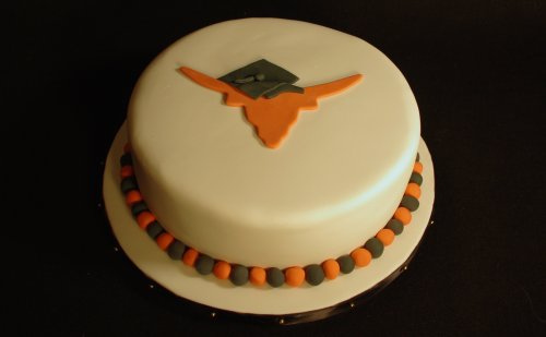 Texas Longhorn Graduation Cake