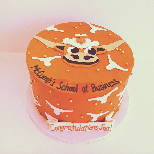 Texas Longhorn Graduation Cake