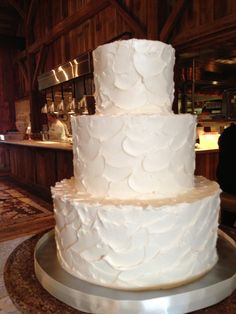 Textured Wedding Cake with Frosting