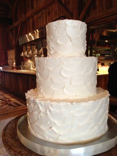 Textured Wedding Cake with Frosting Textured Wedding Cake with Frosting