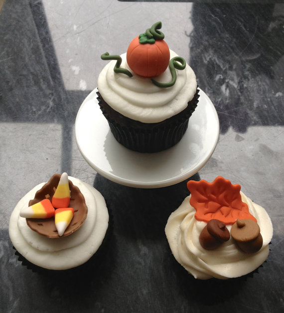 Thanksgiving Fondant Cupcake Toppers