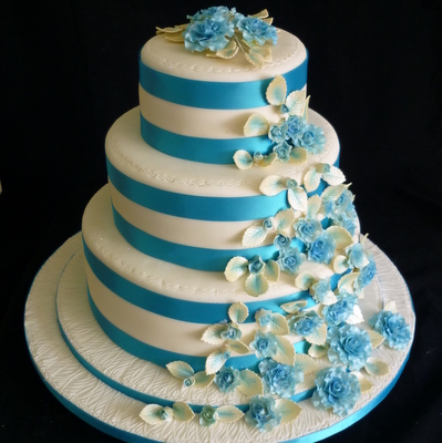 Turquoise Wedding Cake