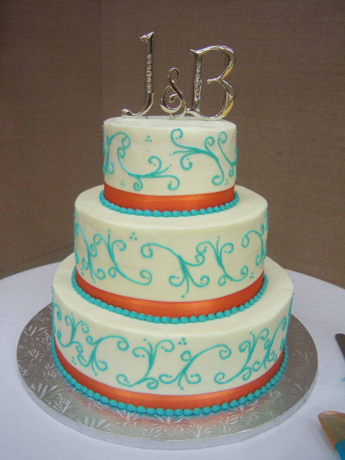 Turquoise Wedding Cake