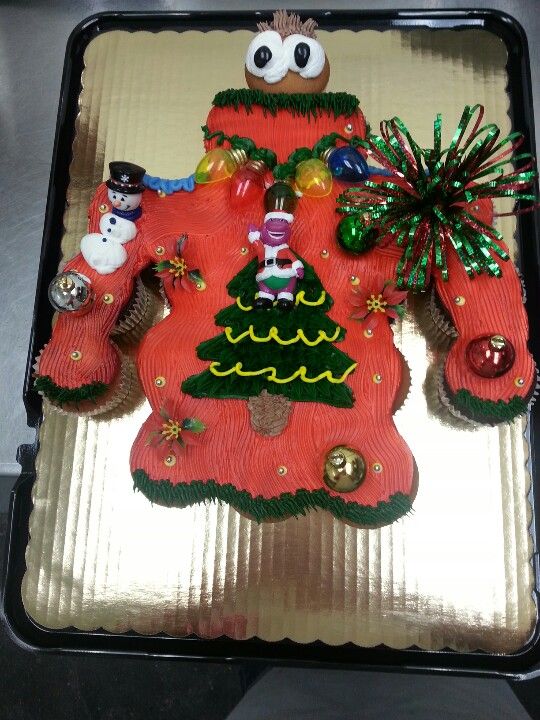 Ugly Christmas Sweater Cupcake Cake