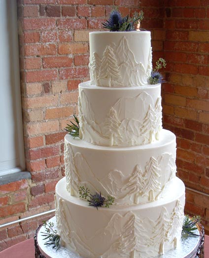 Unique Winter Wedding Cake
