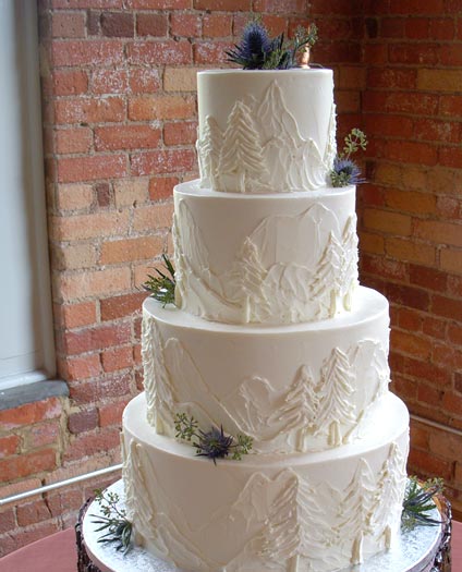 10 Photos of Mountain Winter Wedding Cakes 10 Photos of Mountain Winter Wedding Cakes