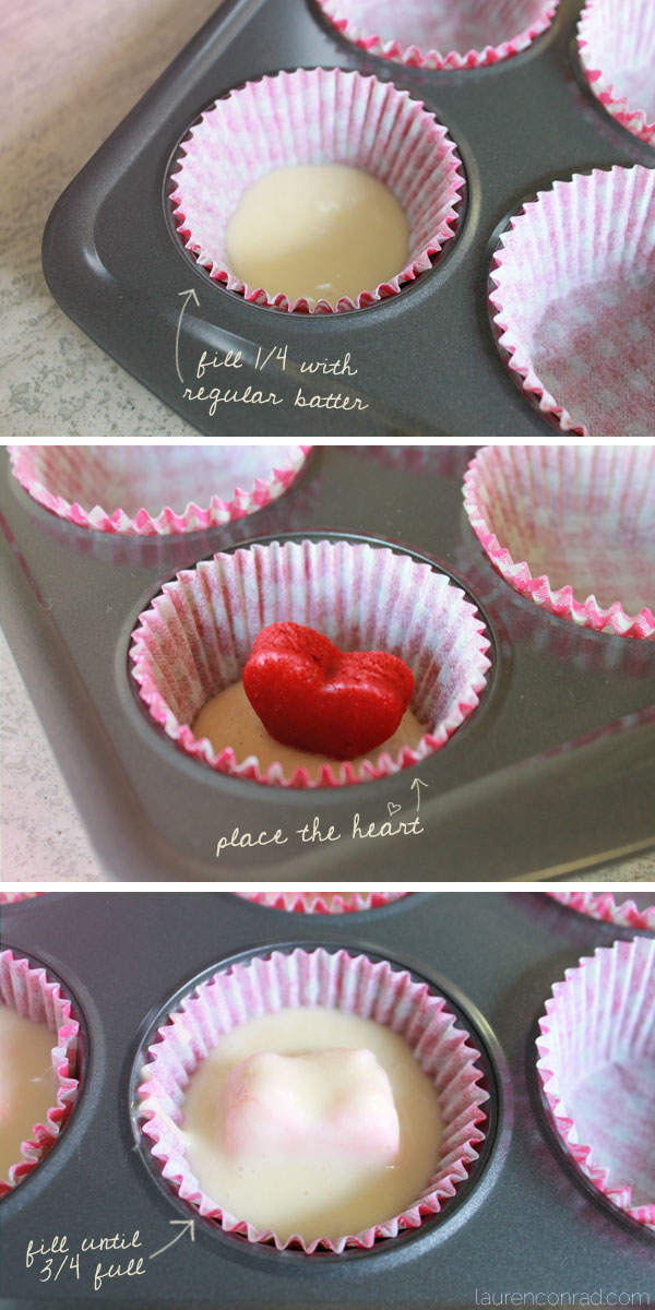 5 Photos of Valentine's Cupcakes With Heart Inside