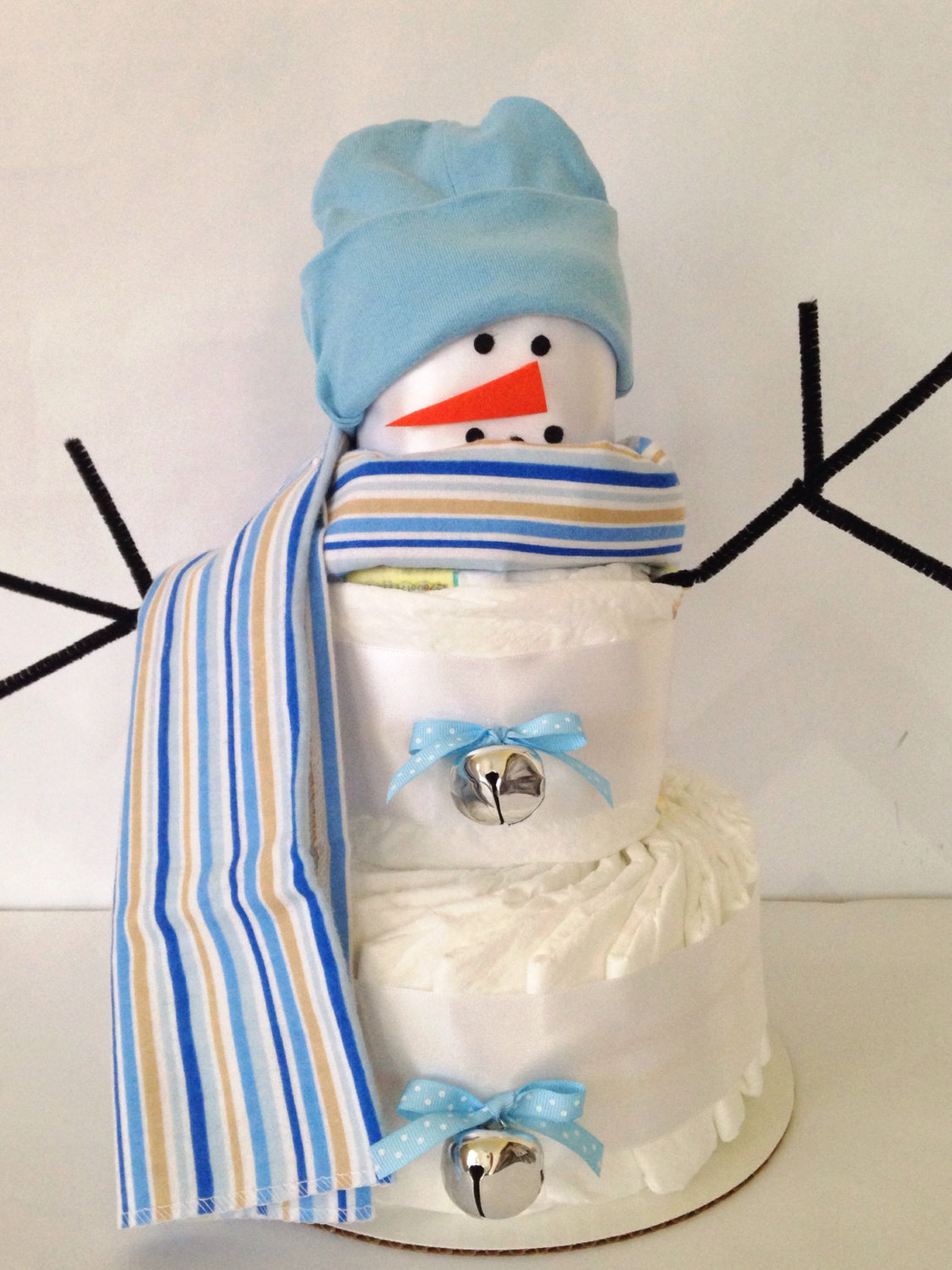 Winter Baby Shower Diaper Cake Winter Baby Shower Diaper Cake