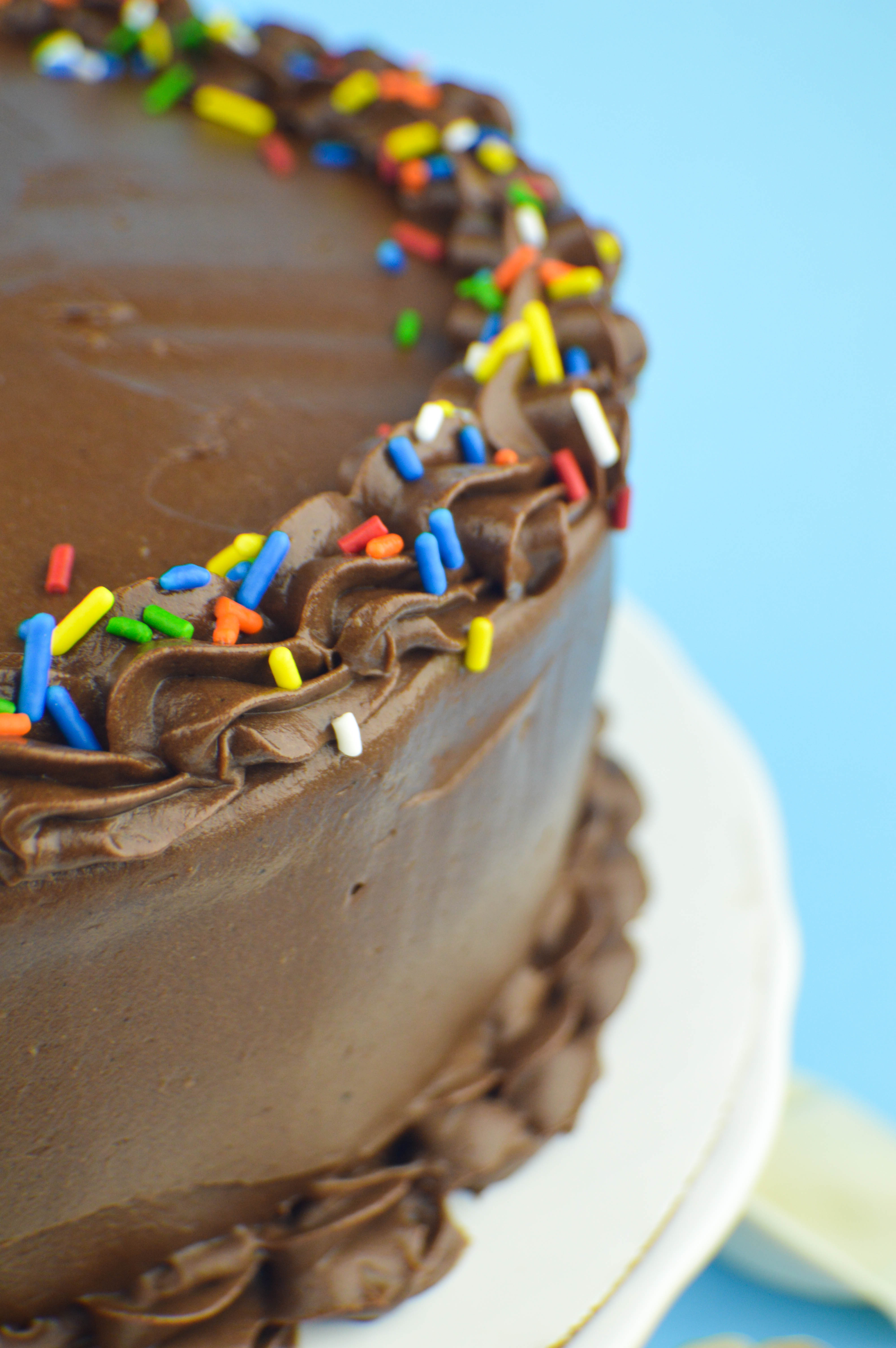 Yellow Cake with Chocolate Frosting