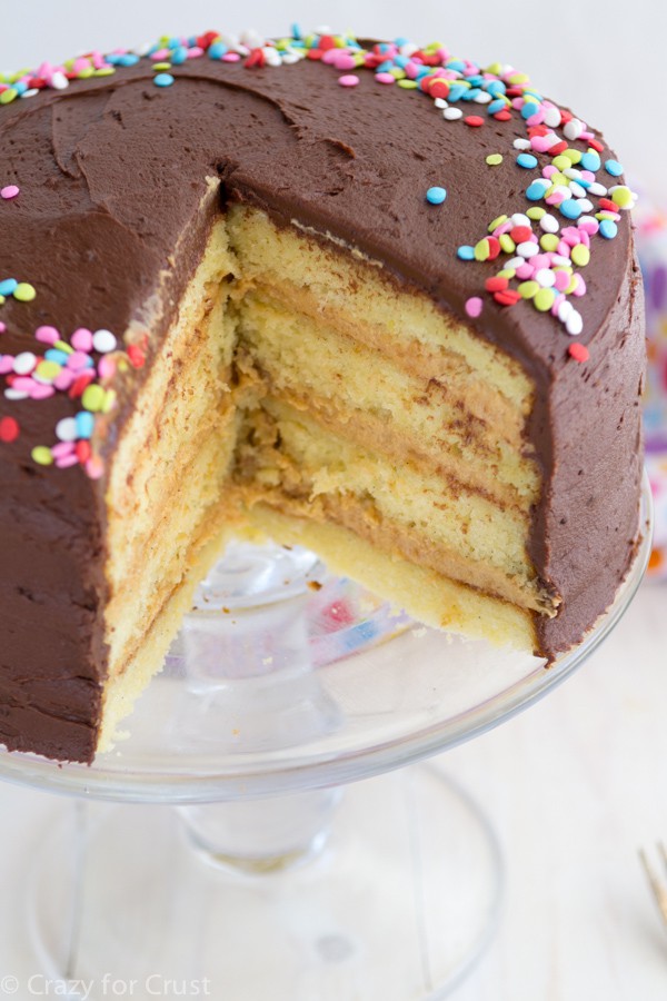 Yellow Layer Cake with Chocolate Frosting