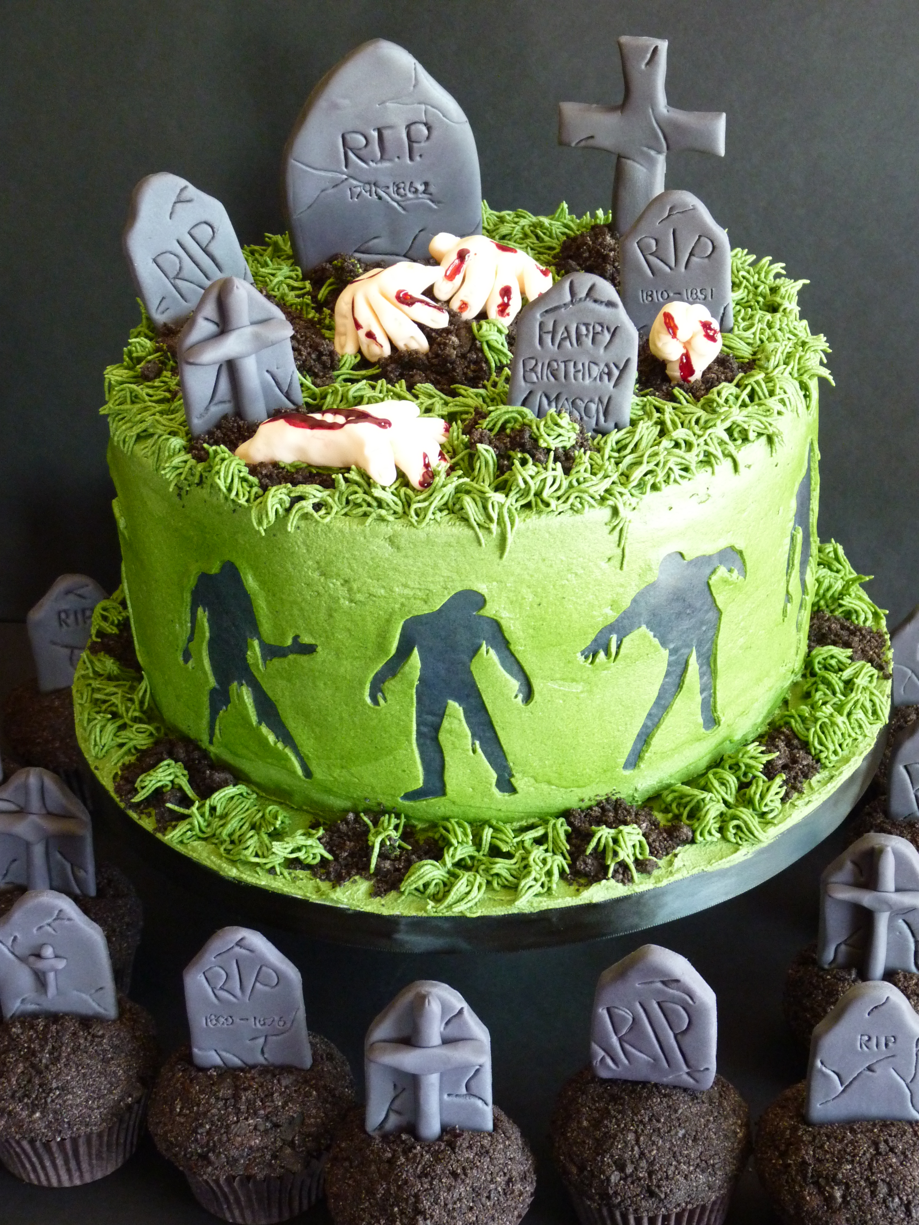 Zombie Birthday Cake