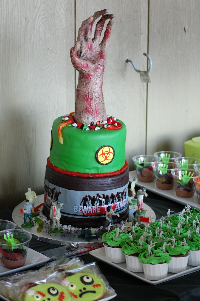 Zombie Birthday Party Cake