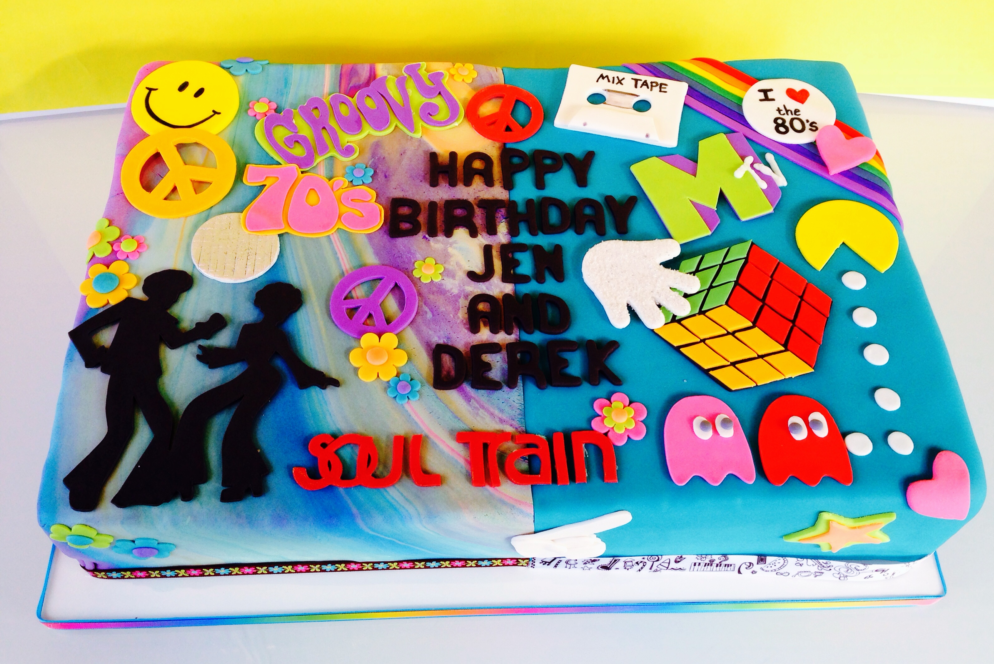 80 Disco Theme Birthday Cakes
