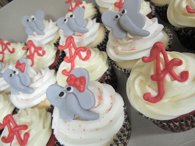 Alabama Football Cupcakes