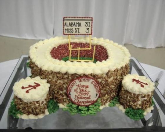 Alabama Football Stadium Cakes