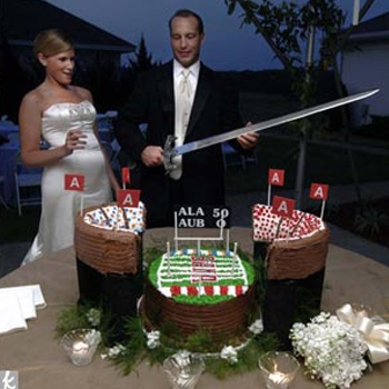 Alabama Stadium Themed Wedding Cakes