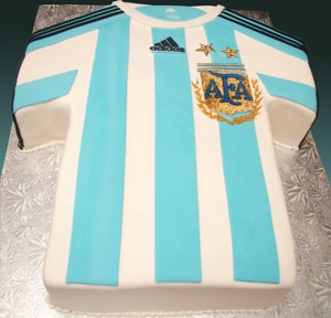 Argentina's Soccer Jersey Cake