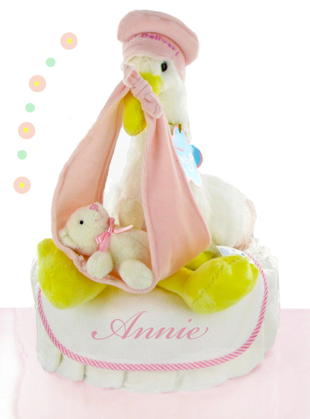 Baby Girl Diaper Cake