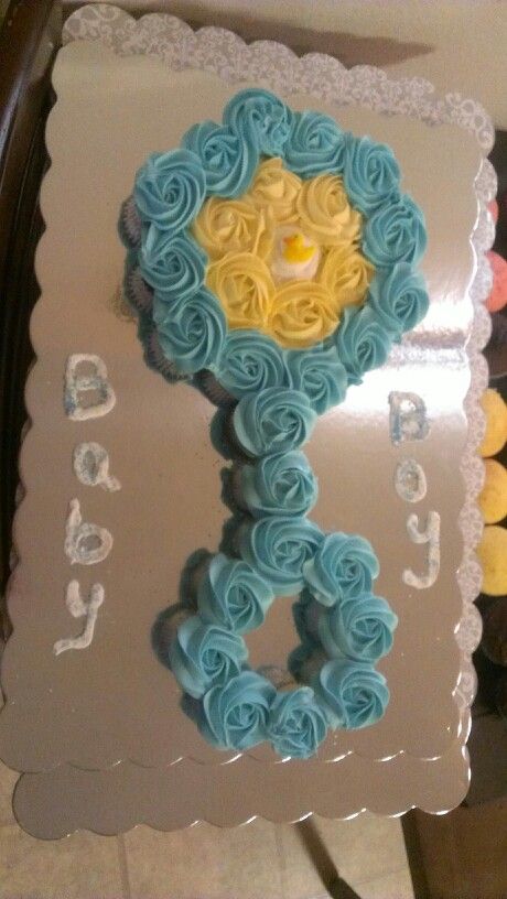Baby Rattle Cupcake Cake