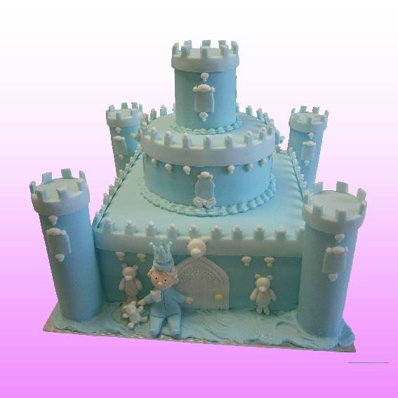 Baby Shower Castle Cake