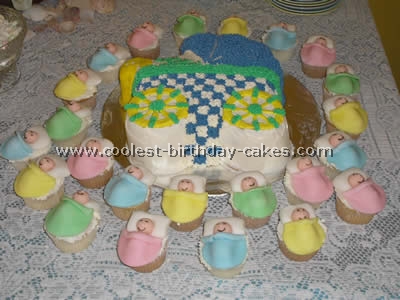 Baby Shower Cupcake Cake