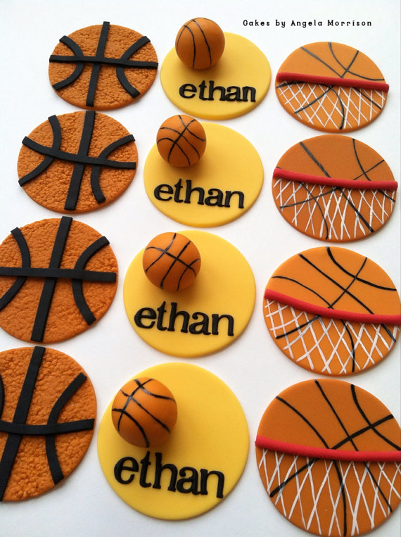 Basketball Cupcake Toppers