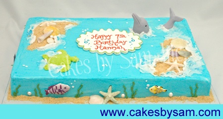 12 Photos of Ocean Beach Theme Sheet Cakes 12 Photos of Ocean Beach Theme Sheet Cakes