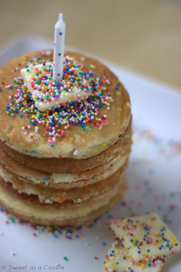 Birthday Cake Mix Pancakes