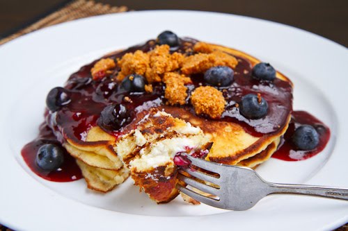 Blueberry Cheesecake Pancakes