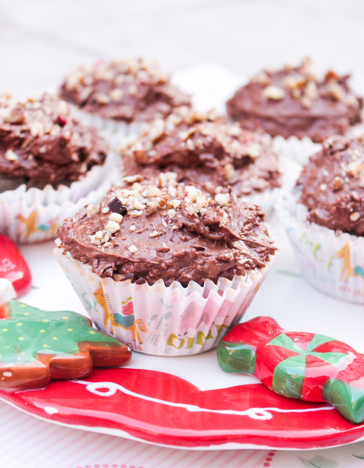 Blueberry Cupcakes with Chocolate Frosting