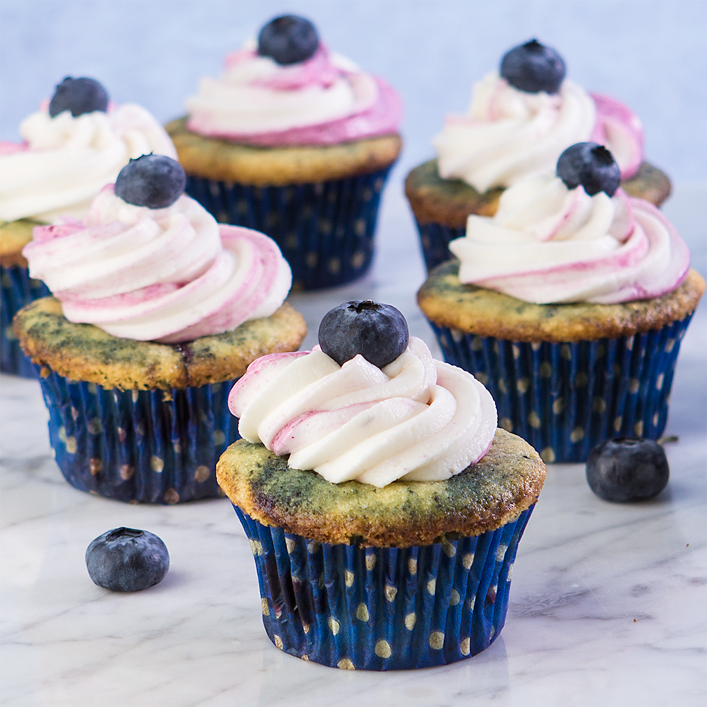 Blueberry Swirl Cupcakes