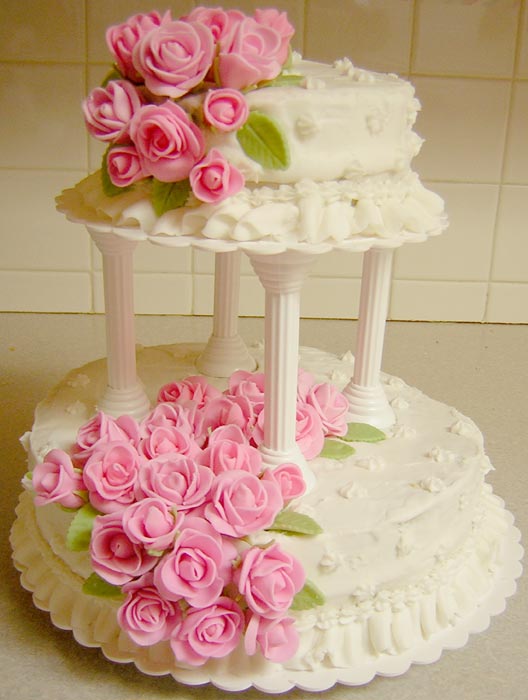 Cake with Fondant Roses