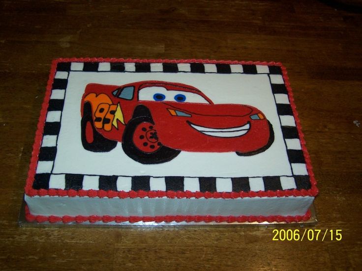 Cars Lightning McQueen Birthday Cake